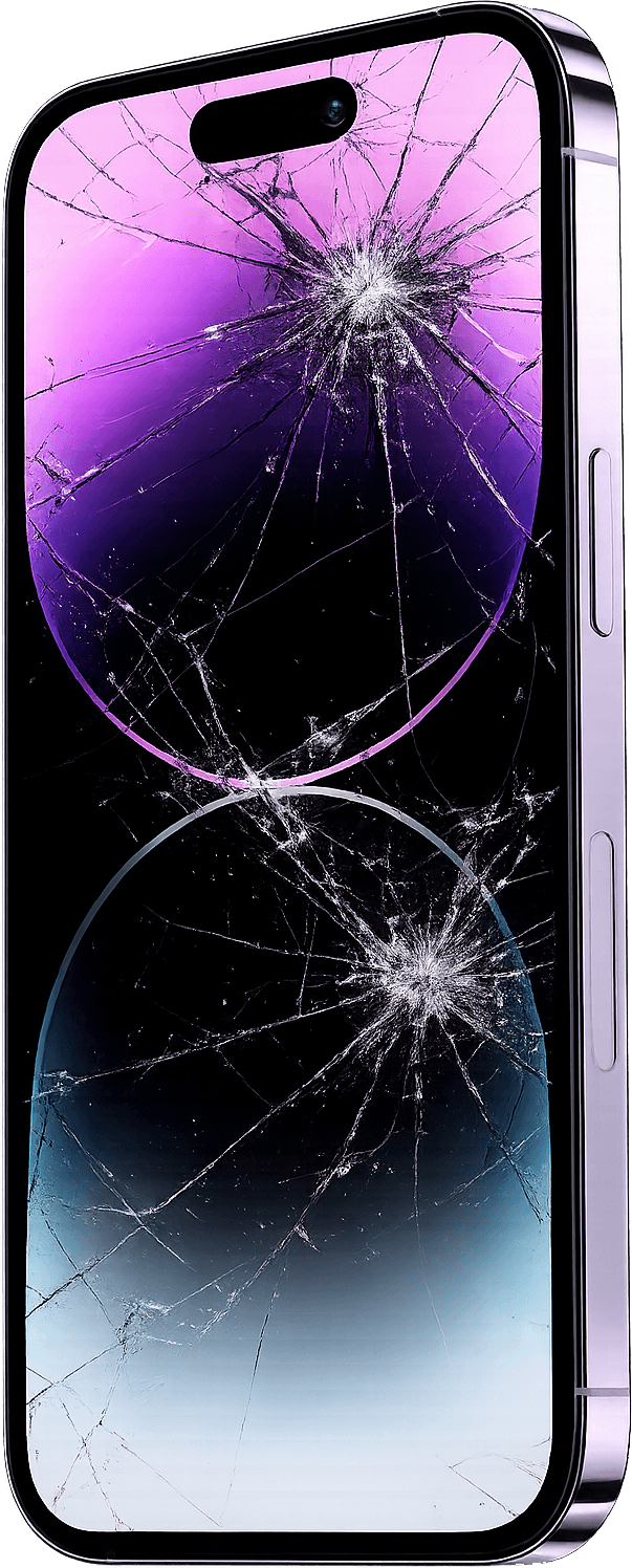 iPhone с разбитым экраном